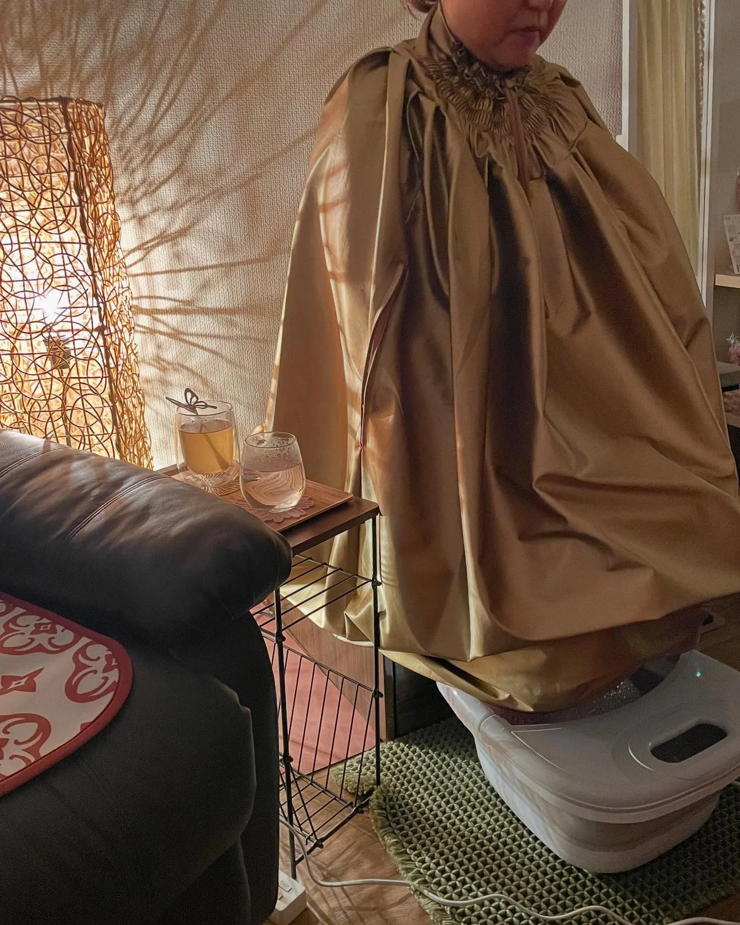 ハーブ蒸し後「スッキリ爽快♪」より施術中リラックスにも✨